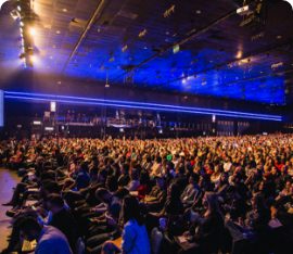 A full conference hall.