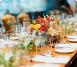 An endless and well appointed dining table