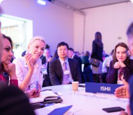 Professionals in a small conference room